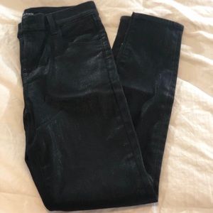 J Brand coated black jeans size 26